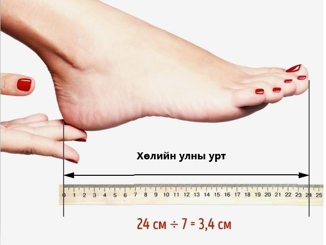 1.	Өдөр тутам өмсөх, гутлын хамгийн эвтэйхэн, тохиромжтой, аюулгүй  өсгий. Хөлийн улны уртыг хэмжиж, гарсан хэмжээг 7 хуваана. Энэхүү хэмжээ, танд          хамгийн тохиромжтой, алхаа гишгээнд нөлөөлөхгүй, зохистой хэмжээ. Эмч нар өдөр тутам өмсөх гутлын өсгийн өндөр 2-4 см гэдэг ч, энэ нь, тухайн хүний нурууны өндөр, хөлийн хэмжээг тооцоогүй байдаг дутагдалтай гэж үздэг байна.